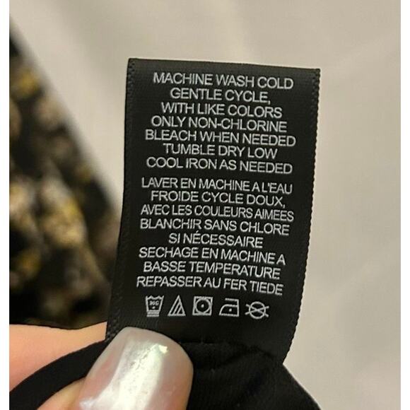 AFRM Tezza Black & Yellow Floral Ruched Mesh Bodycon Midi Dress XS - Picture 9 of 9